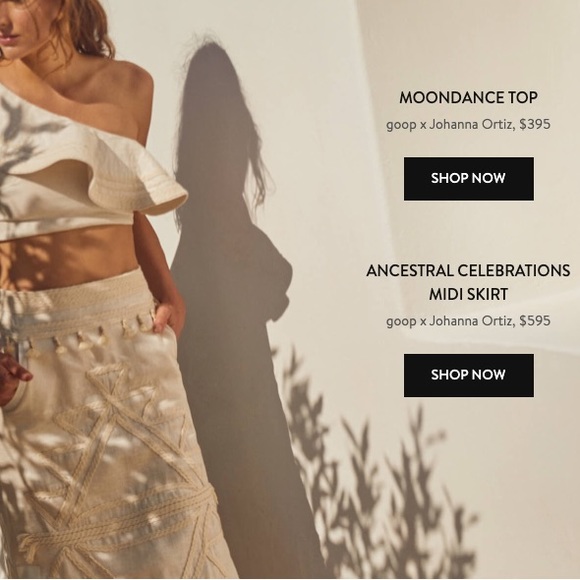 GOOP x JOHANNA ORTIZ “Ancestral Celebrations Midi Skirt- Ecru” - Picture 2 of 8